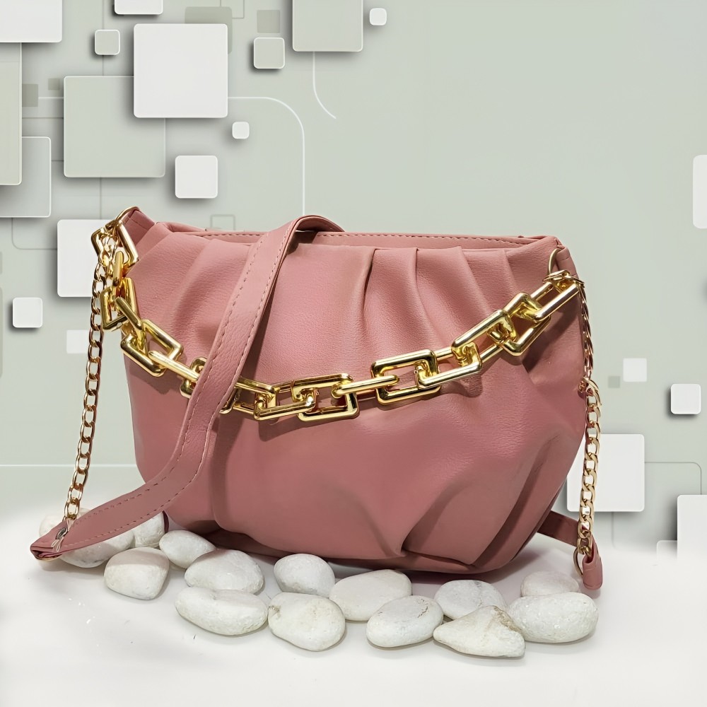 Women's Plain Saddle Crossbody Bag – Stylish & Lightweight